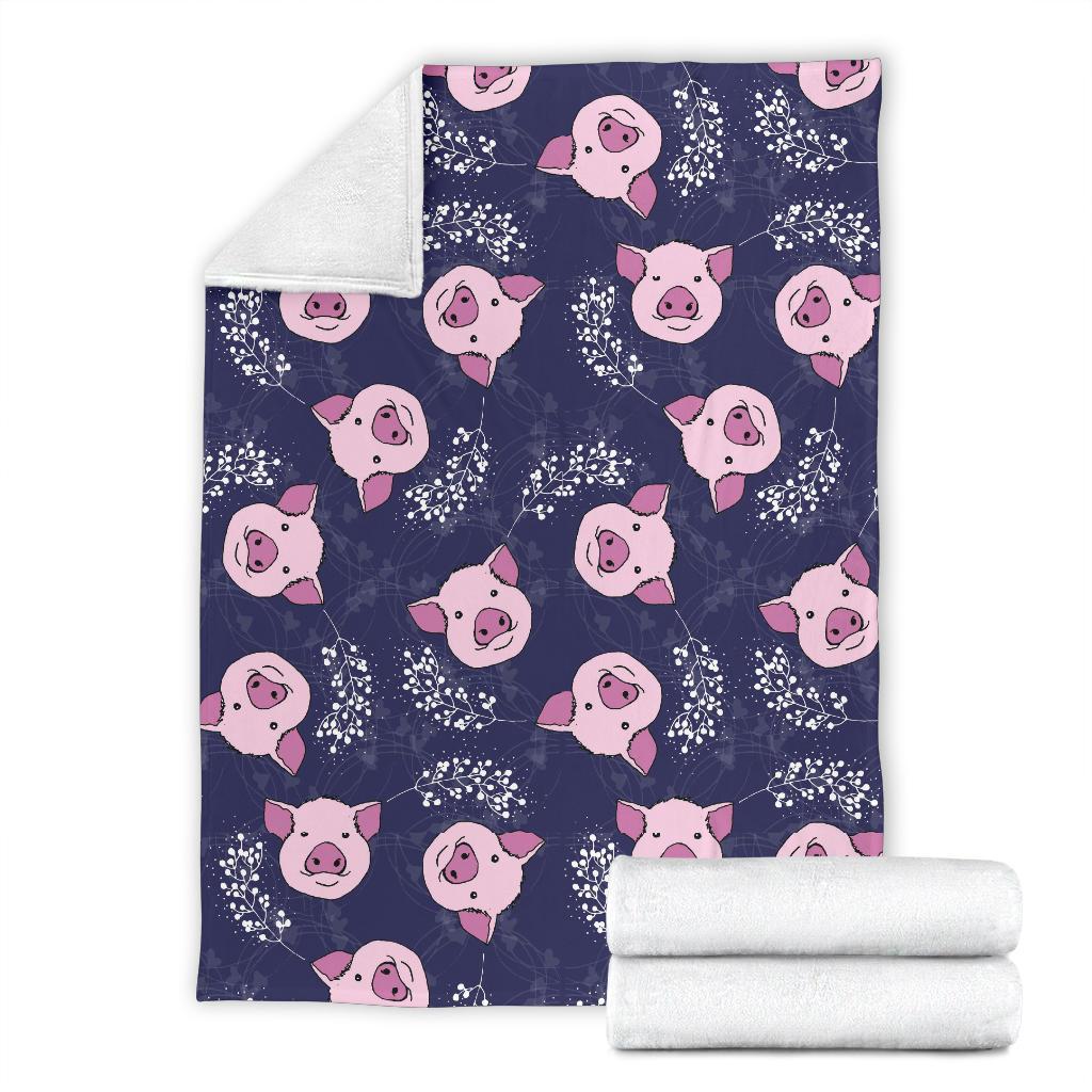 Pig Pattern Print Blanket-grizzshop