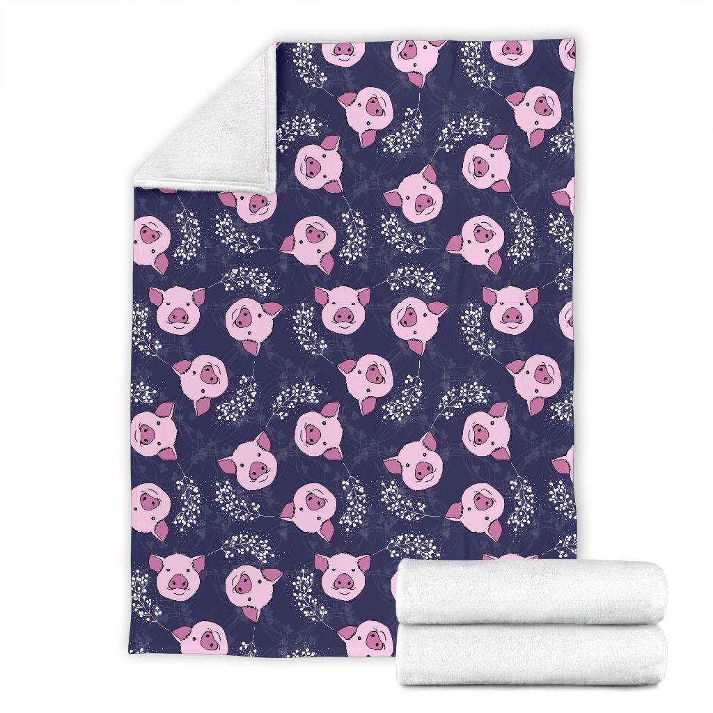 Pig Pattern Print Blanket-grizzshop