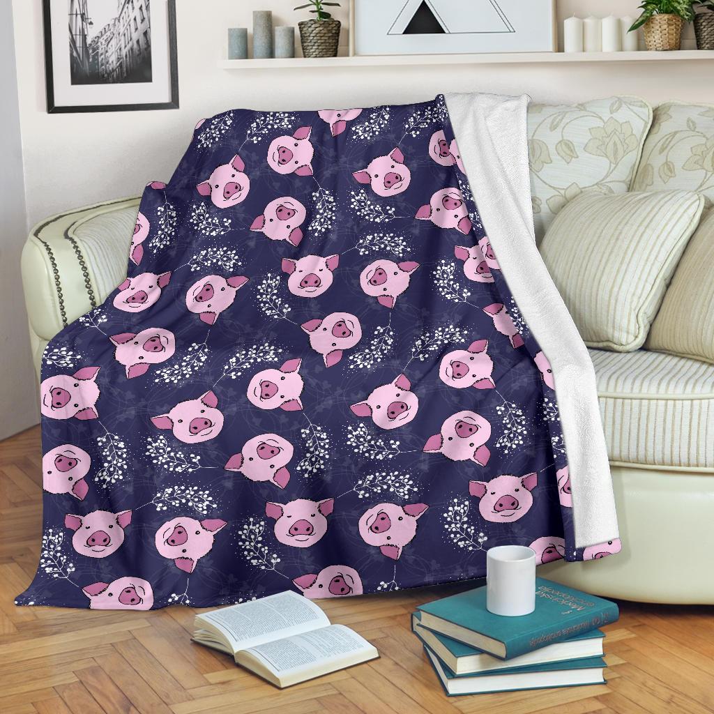 Pig Pattern Print Blanket-grizzshop