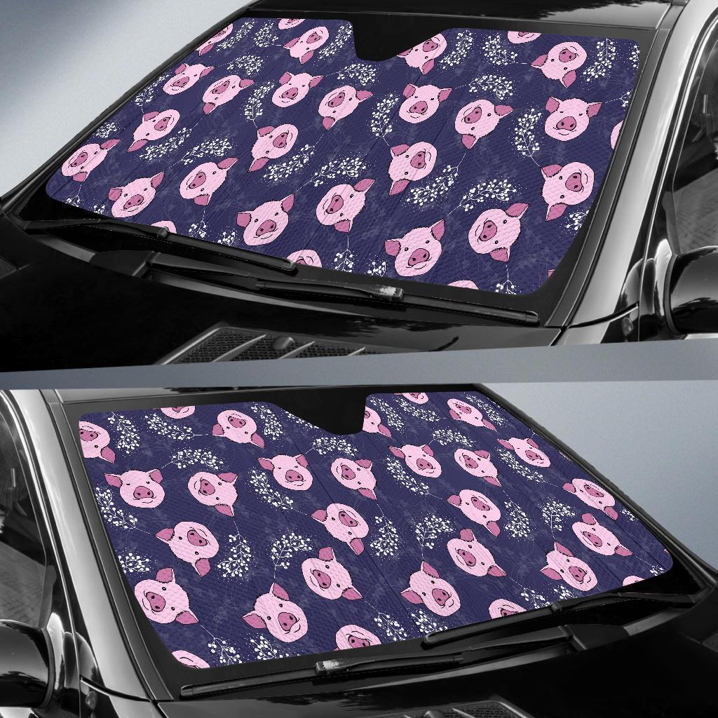 Pig Pattern Print Car Sun Shade-grizzshop