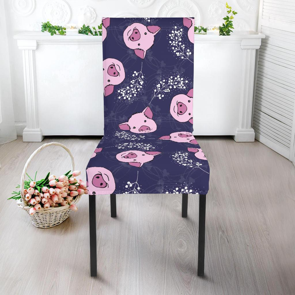 Pig Pattern Print Chair Cover-grizzshop