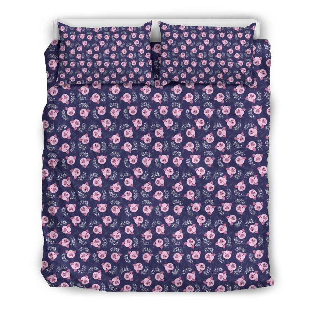 Pig Pattern Print Duvet Cover Bedding Set-grizzshop