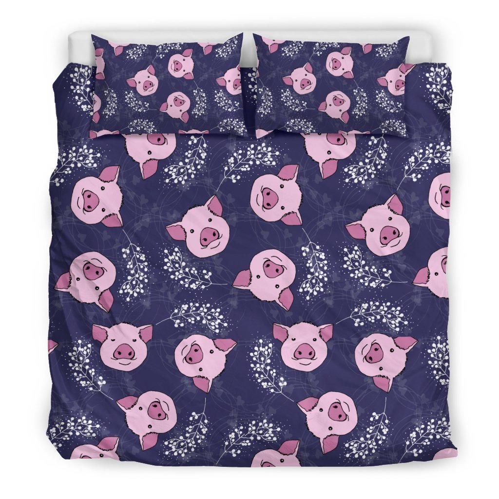 Pig Pattern Print Duvet Cover Bedding Set-grizzshop