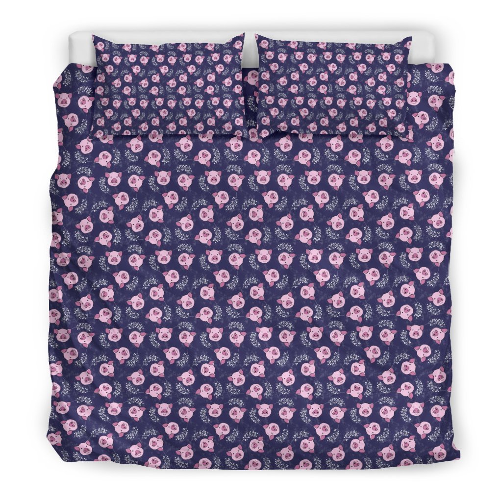 Pig Pattern Print Duvet Cover Bedding Set-grizzshop