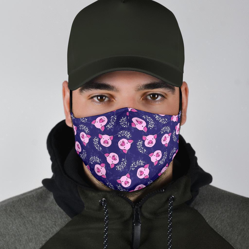Pig Pattern Print Face Mask-grizzshop