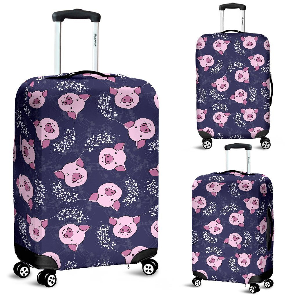 Pig Pattern Print Luggage Cover Protector-grizzshop