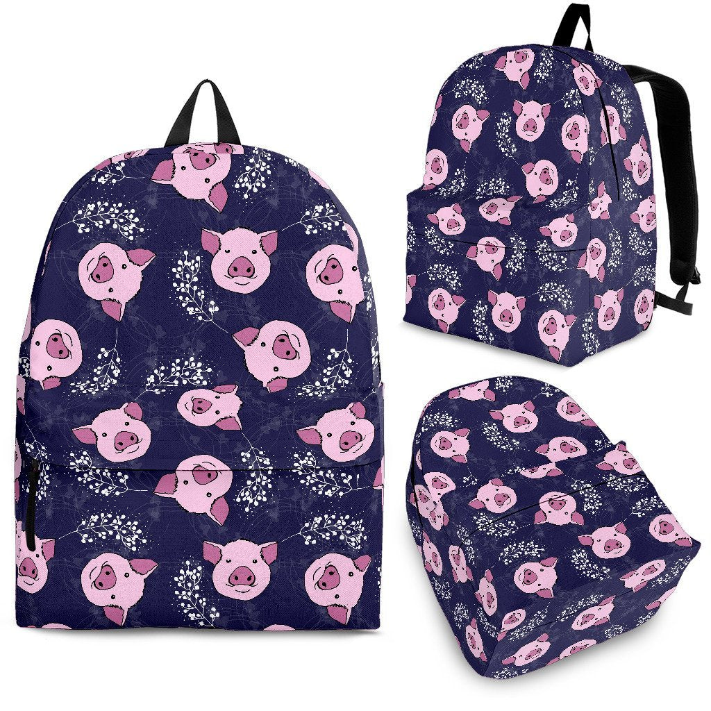 Pig Pattern Print Premium Backpack-grizzshop