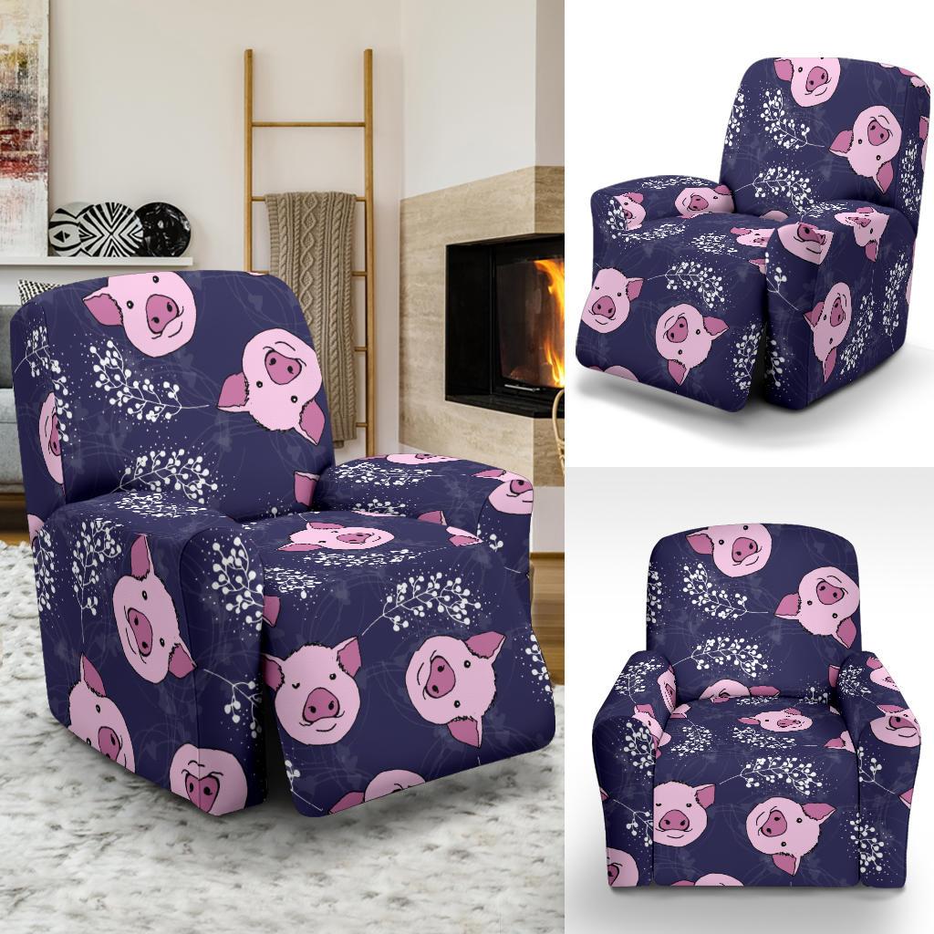 Pig Pattern Print Recliner Cover-grizzshop