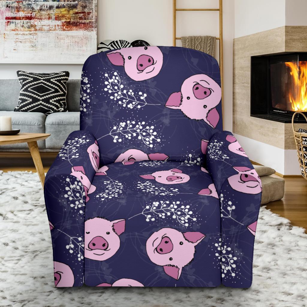 Pig Pattern Print Recliner Cover-grizzshop