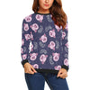 Pig Pattern Print Women Crewneck Sweatshirt-grizzshop