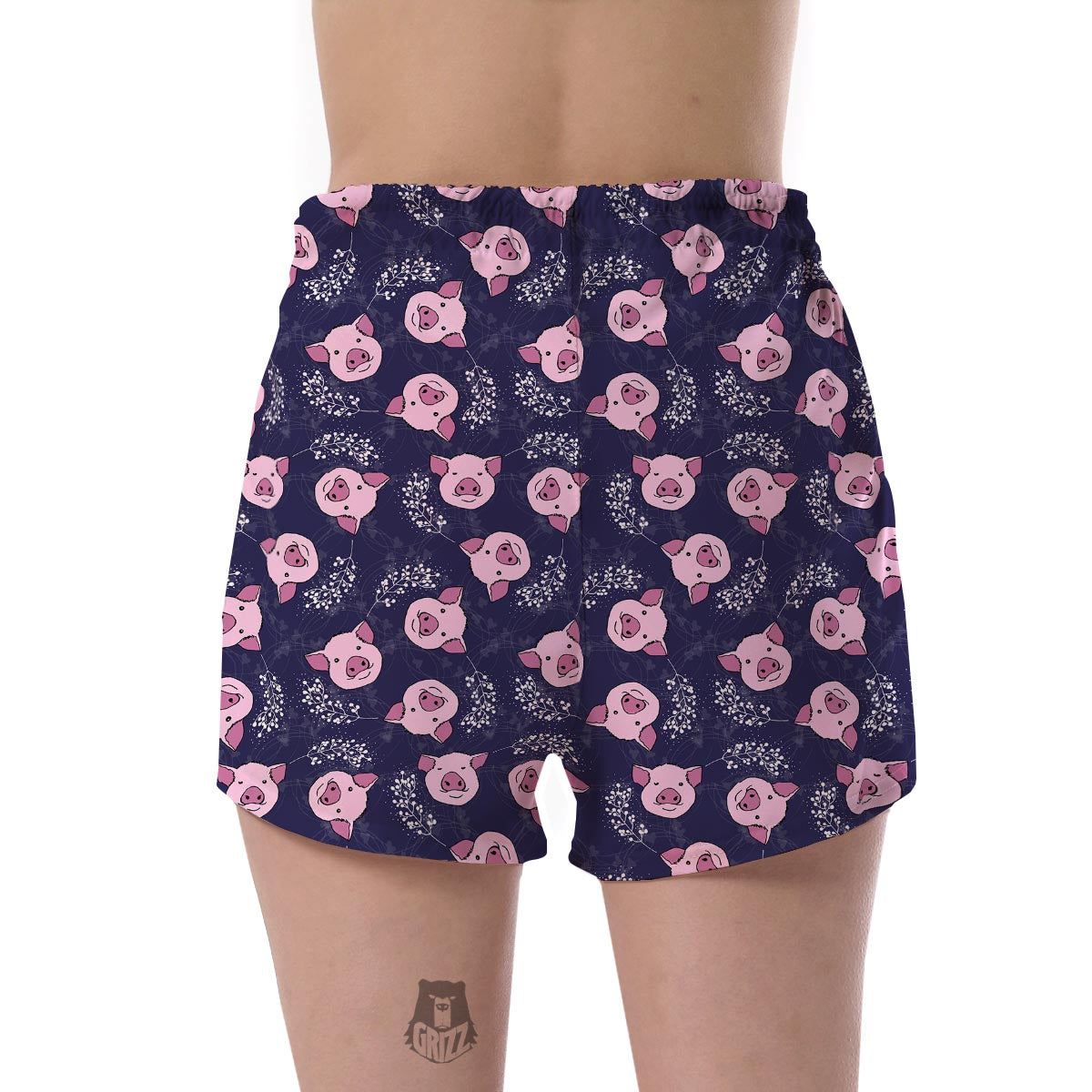 Pig Pattern Print Women's Shorts-grizzshop