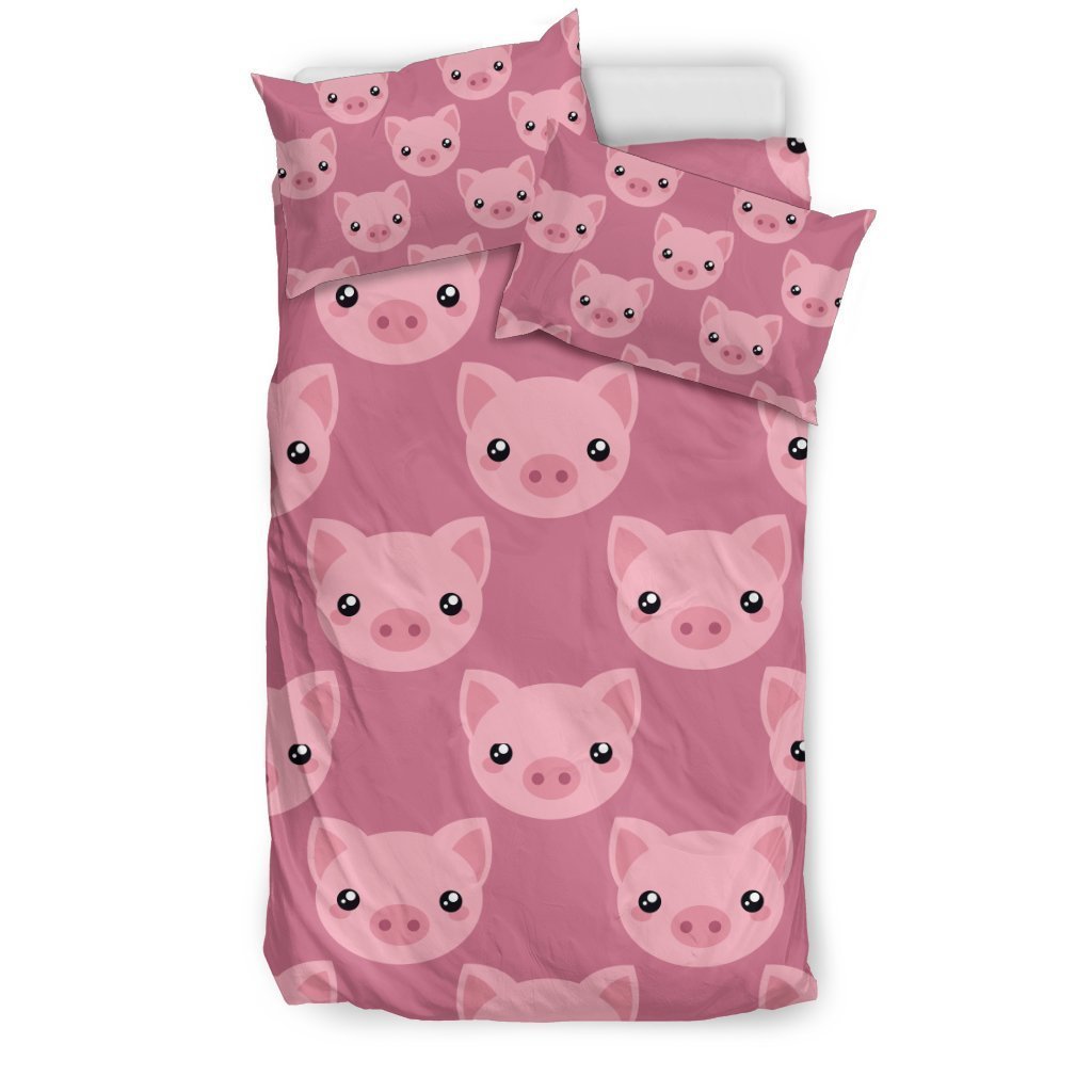 Pig Print Pattern Duvet Cover Bedding Set-grizzshop