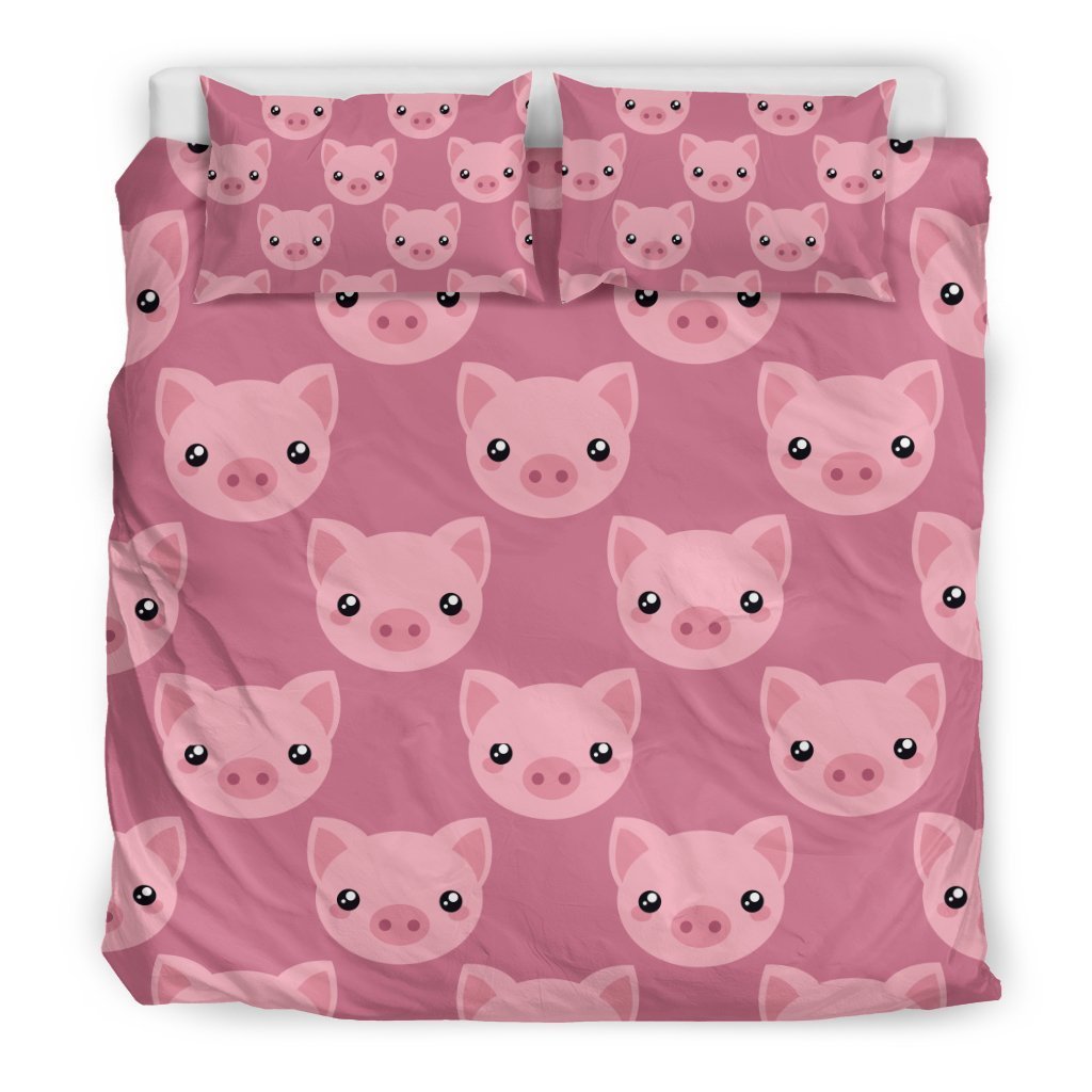 Pig Print Pattern Duvet Cover Bedding Set-grizzshop