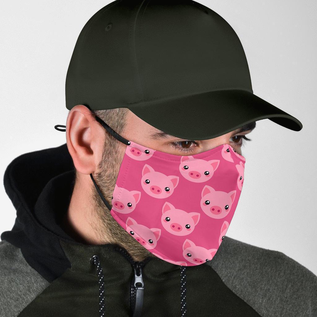 Pig Print Pattern Face Mask-grizzshop