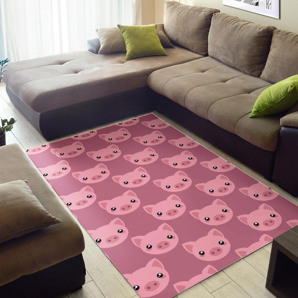 Pig Print Pattern Floor Mat-grizzshop