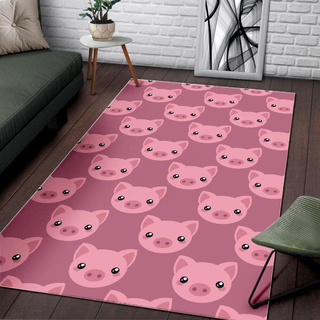 Pig Print Pattern Floor Mat-grizzshop