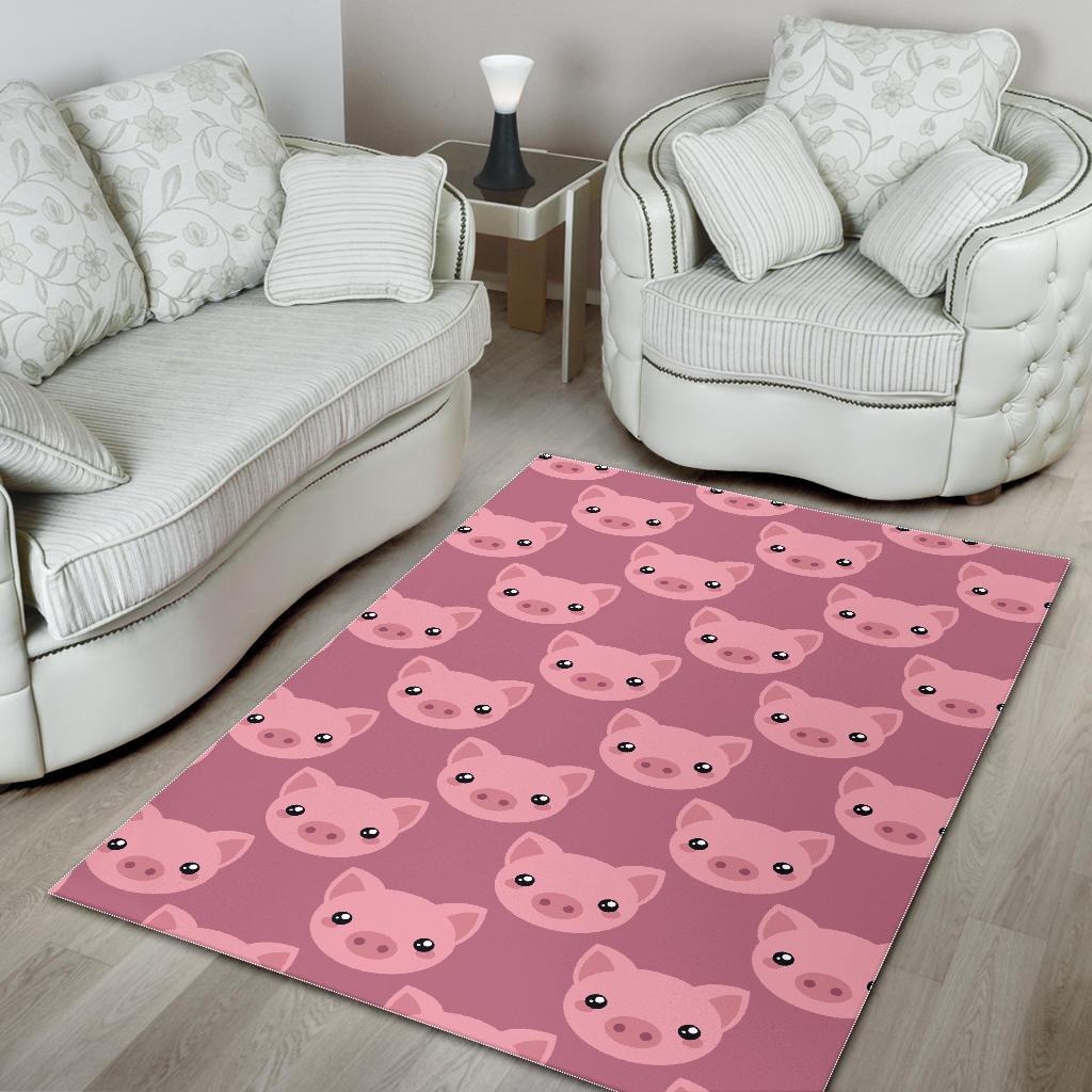 Pig Print Pattern Floor Mat-grizzshop