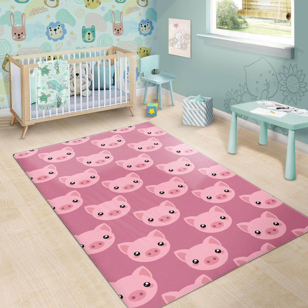 Pig Print Pattern Floor Mat-grizzshop