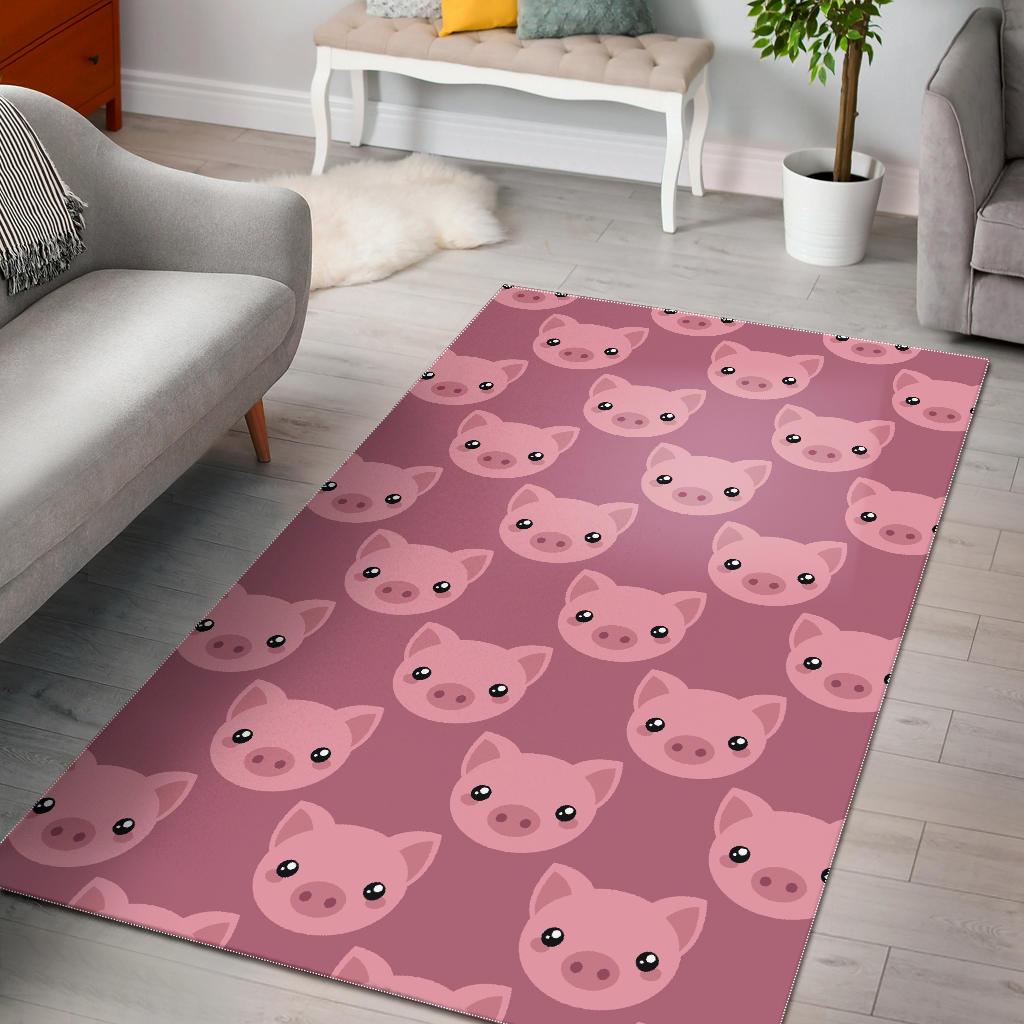 Pig Print Pattern Floor Mat-grizzshop