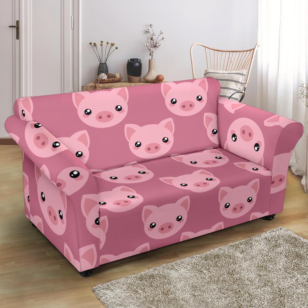 Pig Print Pattern Loveseat Cover-grizzshop