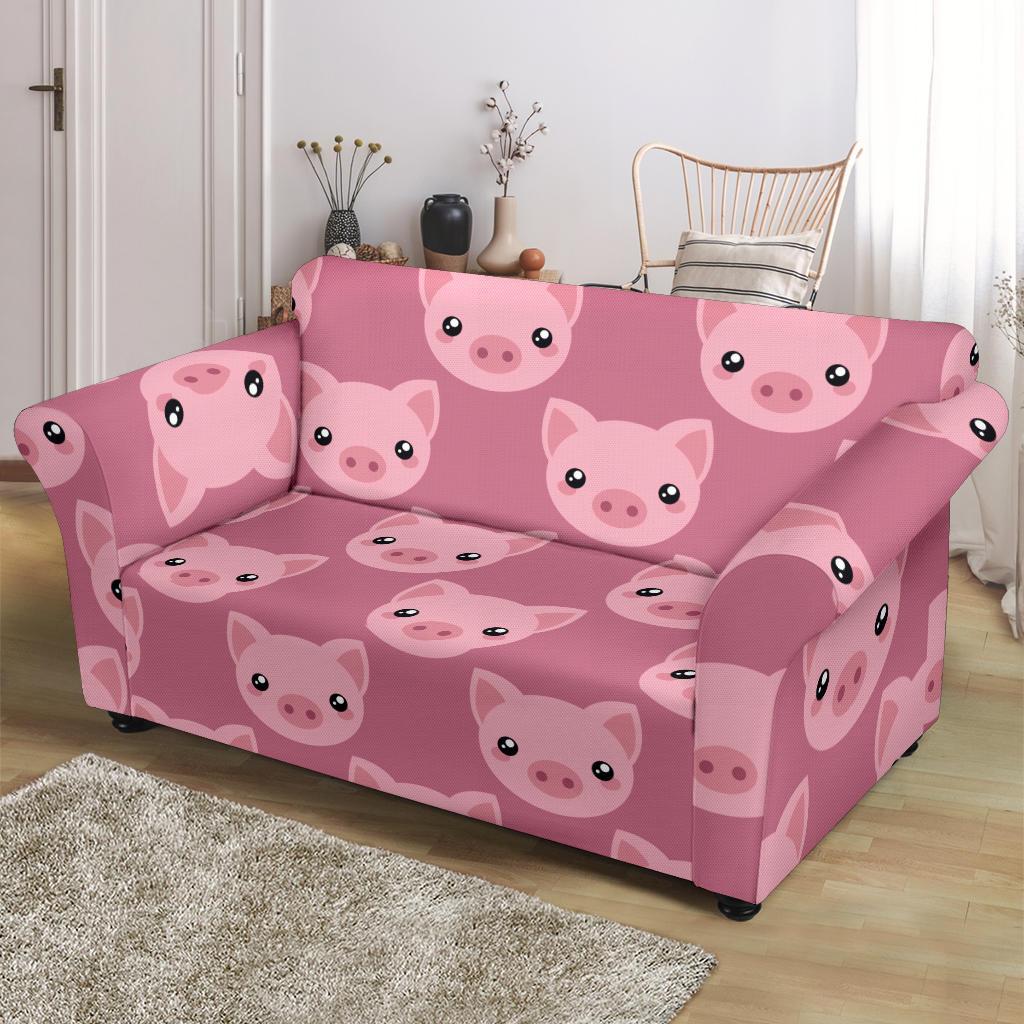 Pig Print Pattern Loveseat Cover-grizzshop