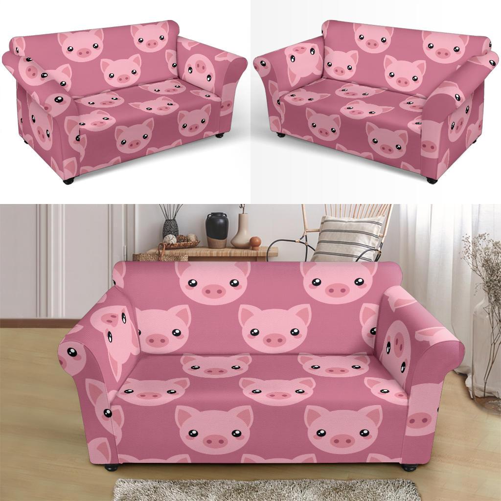 Pig Print Pattern Loveseat Cover-grizzshop