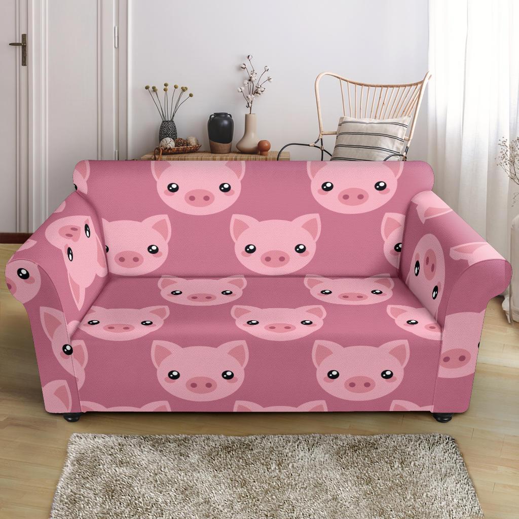 Pig Print Pattern Loveseat Cover-grizzshop