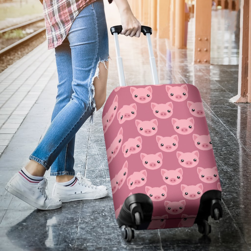 Pig Print Pattern Luggage Cover Protector-grizzshop