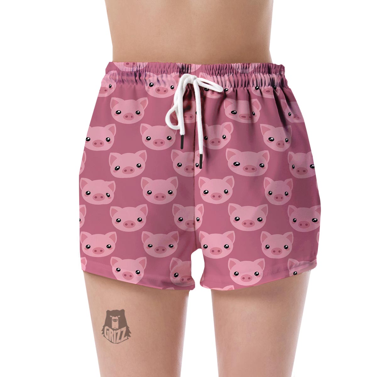 Pig Print Pattern Women's Shorts-grizzshop