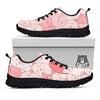 Pig Tail Pink Print Black Sneaker-grizzshop