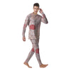 Pig Tail Pink Print Men's Pajamas-grizzshop