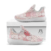 Pig Tail Pink Print White Athletic Shoes-grizzshop