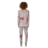 Pig Tail Pink Print Women's Pajamas-grizzshop