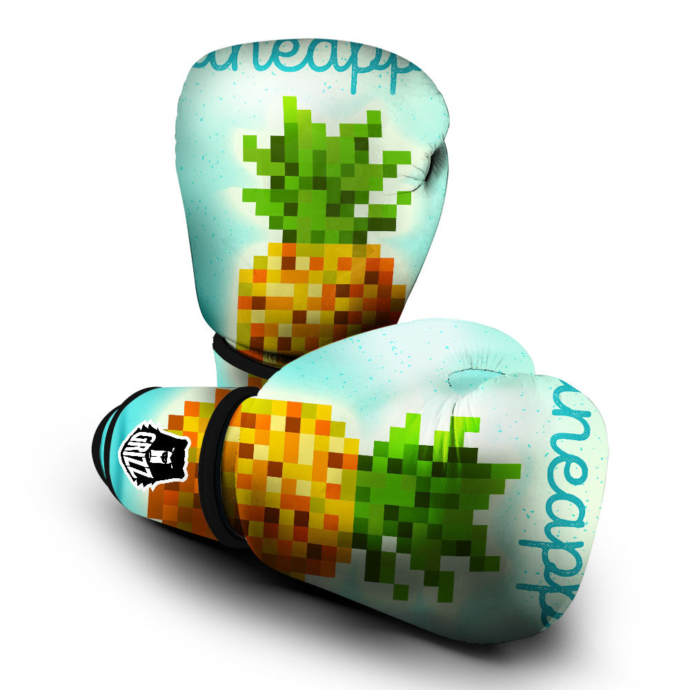 Pineapple 8-Bit Pixel Print Boxing Gloves-grizzshop