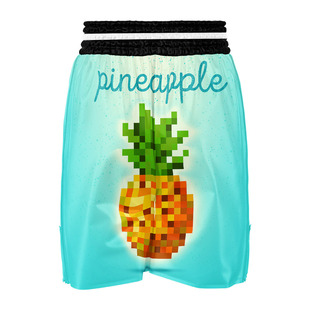 Pineapple 8-Bit Pixel Print Boxing Shorts-grizzshop