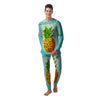 Pineapple 8-Bit Pixel Print Men's Pajamas-grizzshop