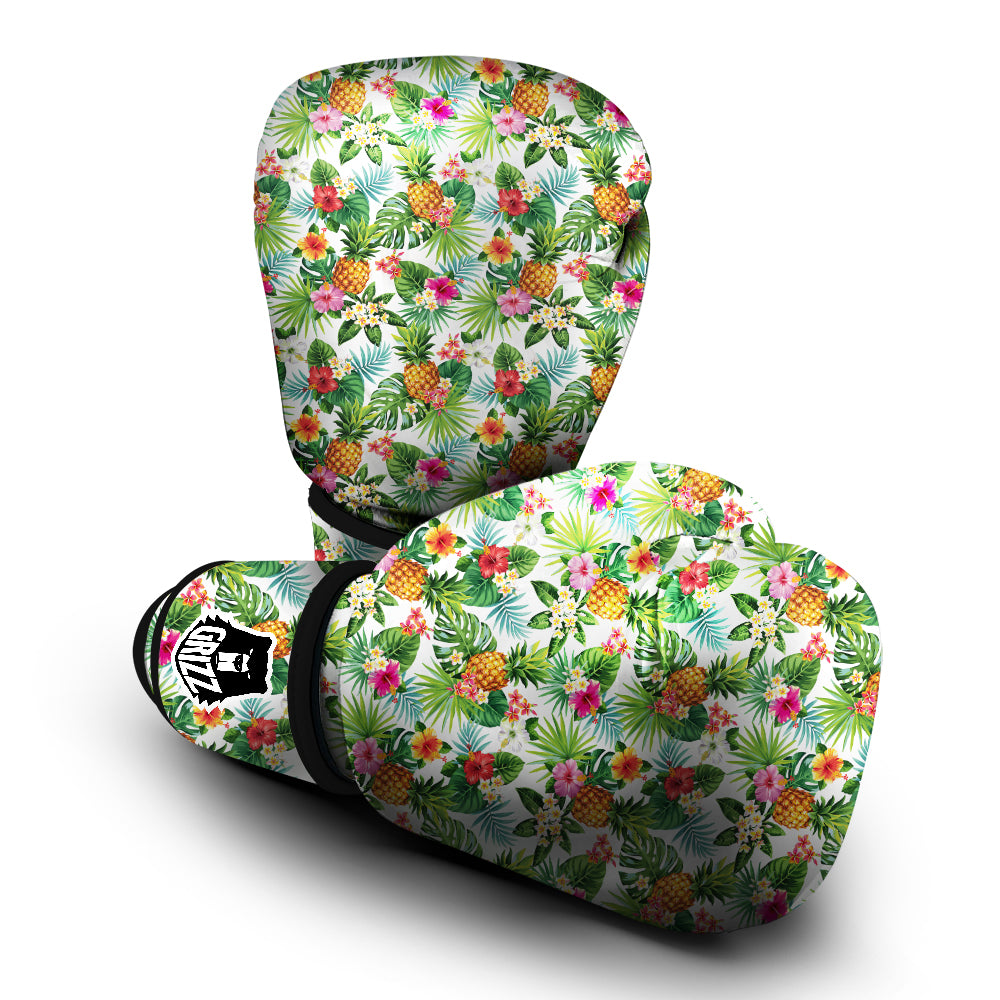 Pineapple Aloha Hawaiian Print Pattern Boxing Gloves-grizzshop