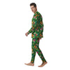 Pineapple Aloha Hibiscus Print Pattern Men's Pajamas-grizzshop