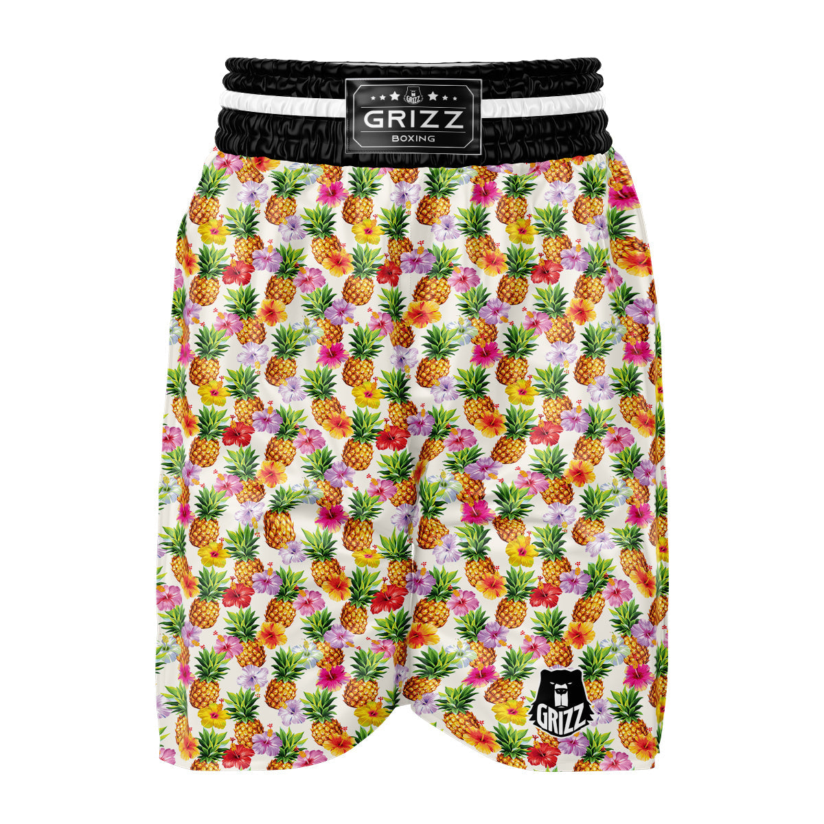 Pineapple Aloha Summer Print Pattern Boxing Shorts-grizzshop