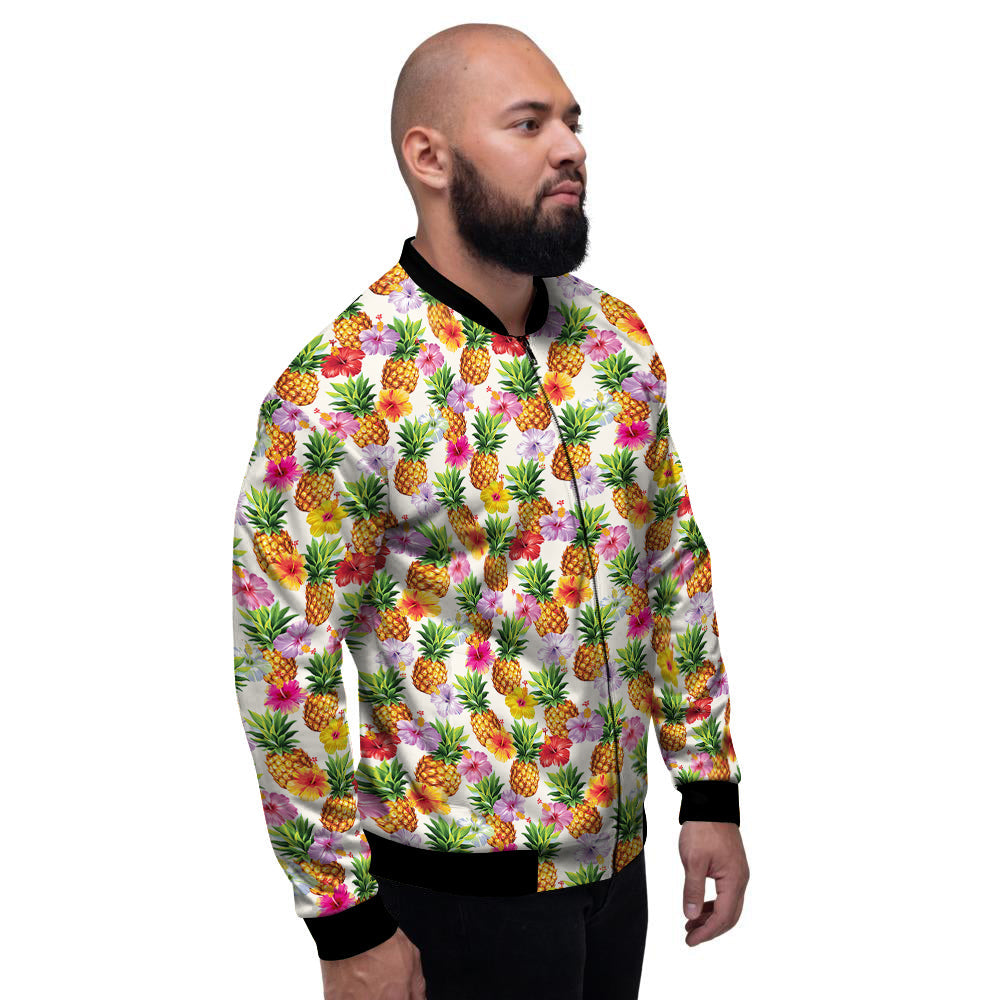 Pineapple Aloha Summer Print Pattern Men's Bomber Jacket-grizzshop