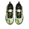 Pineapple Aloha White Print Pattern Black Sneaker-grizzshop