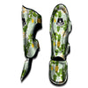 Pineapple Aloha White Print Pattern Muay Thai Shin Guards-grizzshop