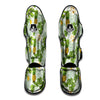 Pineapple Aloha White Print Pattern Muay Thai Shin Guards-grizzshop