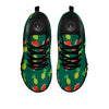 Pineapple And Tropical Watermelon Print Pattern Black Sneaker-grizzshop