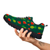 Pineapple And Tropical Watermelon Print Pattern Black Sneaker-grizzshop