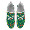 Pineapple And Tropical Watermelon Print Pattern White Athletic Shoes-grizzshop