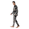 Pineapple Black Geometric Print Pattern Men's Pajamas-grizzshop