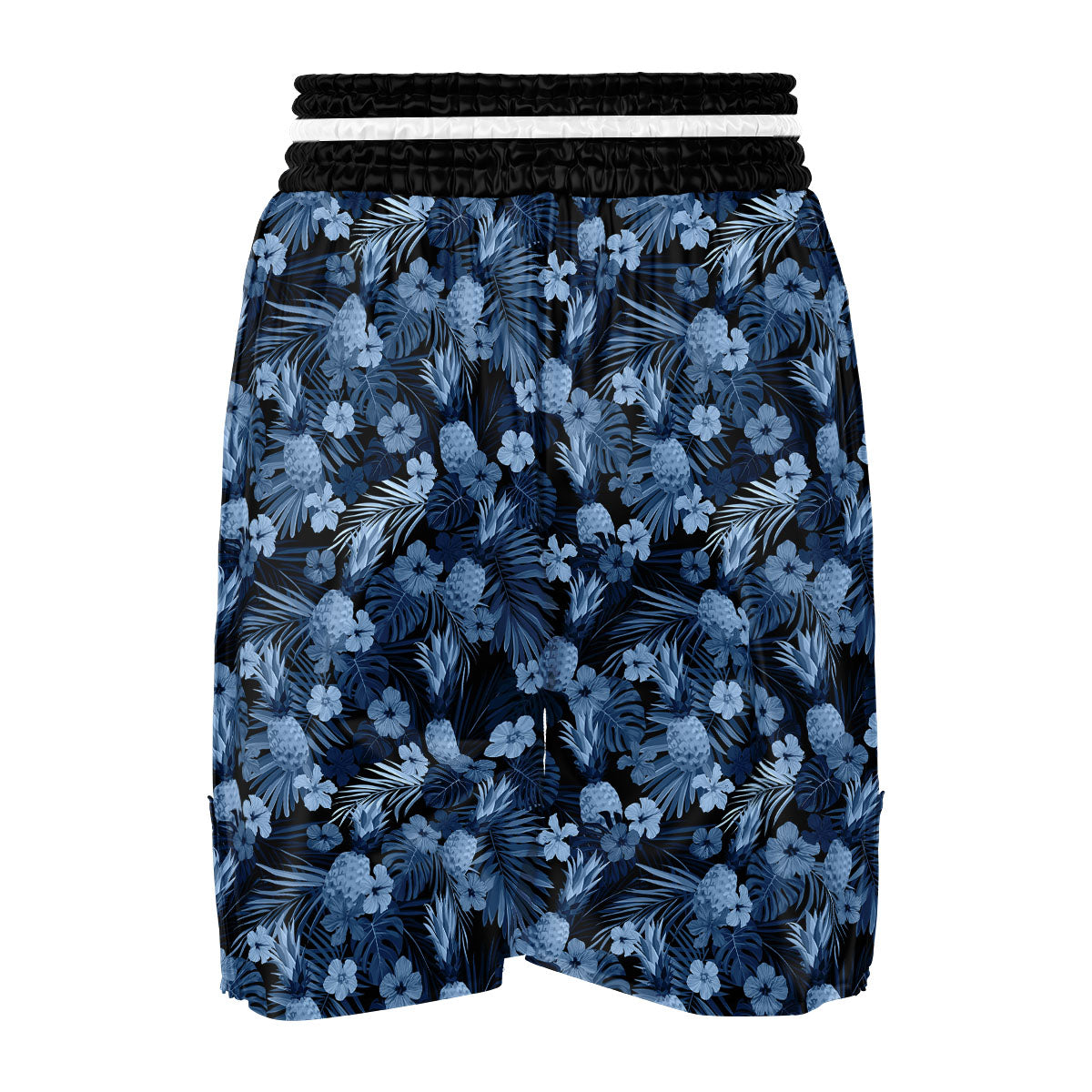 Pineapple Blue Aloha Print Pattern Boxing Shorts-grizzshop