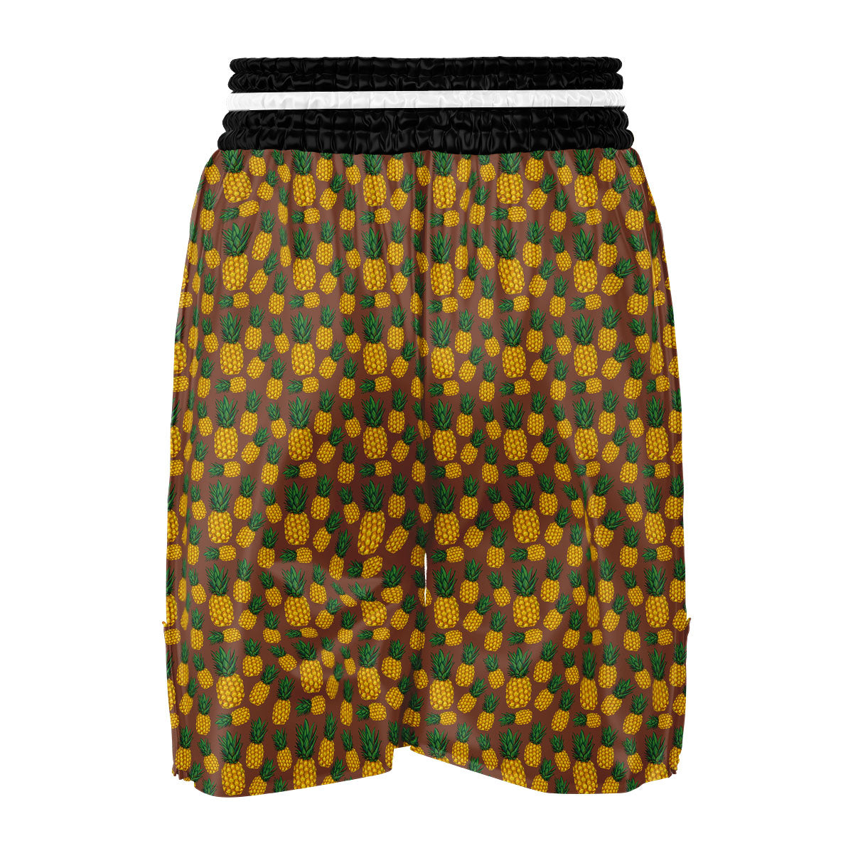 Pineapple Brown Print Pattern Boxing Shorts-grizzshop