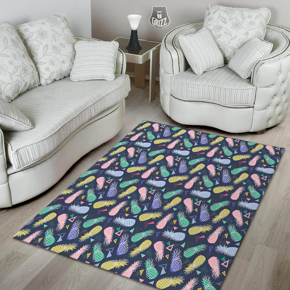 Pineapple Colorful Print Pattern Floor Mat-grizzshop